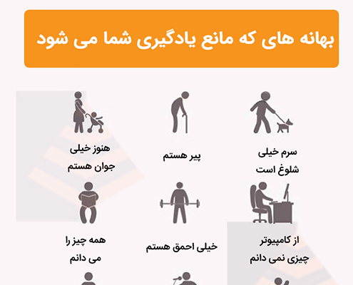 بهانه هایی که مانع یاد گیری شما می‌شود