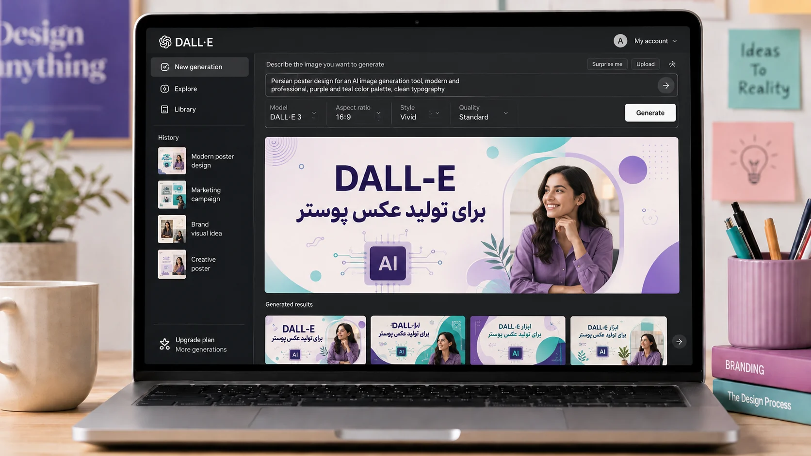 ابزار DALL-E برای تولید عکس پوستر