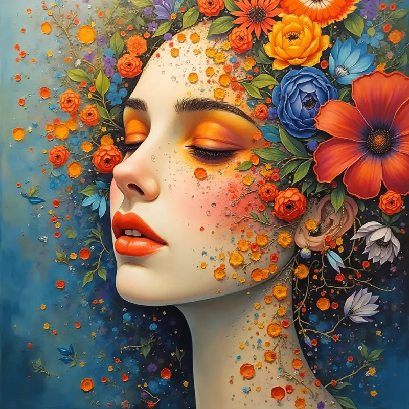 Abstract and semantic image from beauty academy