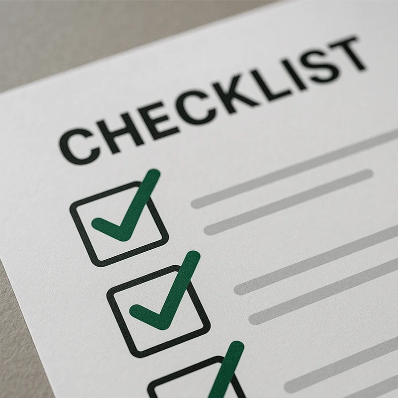 چک لیست یک محتوا