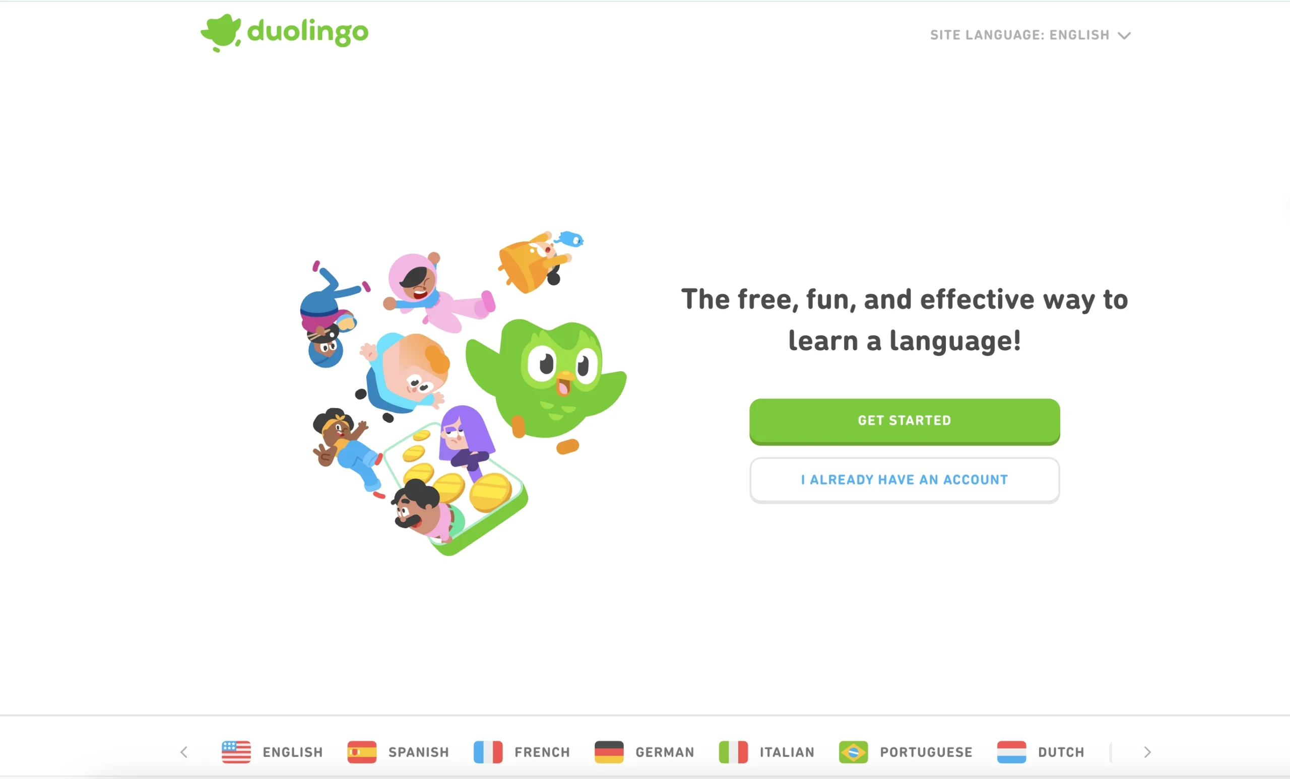 برنامه دولینگو برای آموزش زبان