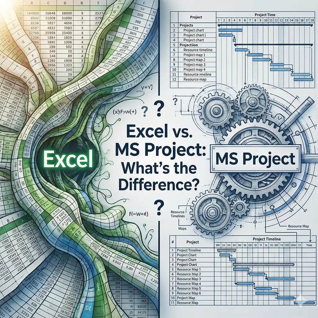 تفاوت اکسل با MS PROJECT