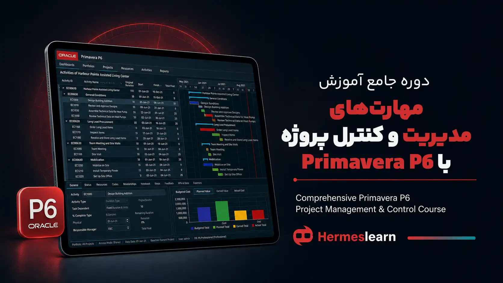 دوره آموزش مهارت‌های مدیریت و کنترل پروژه با Primavera P6