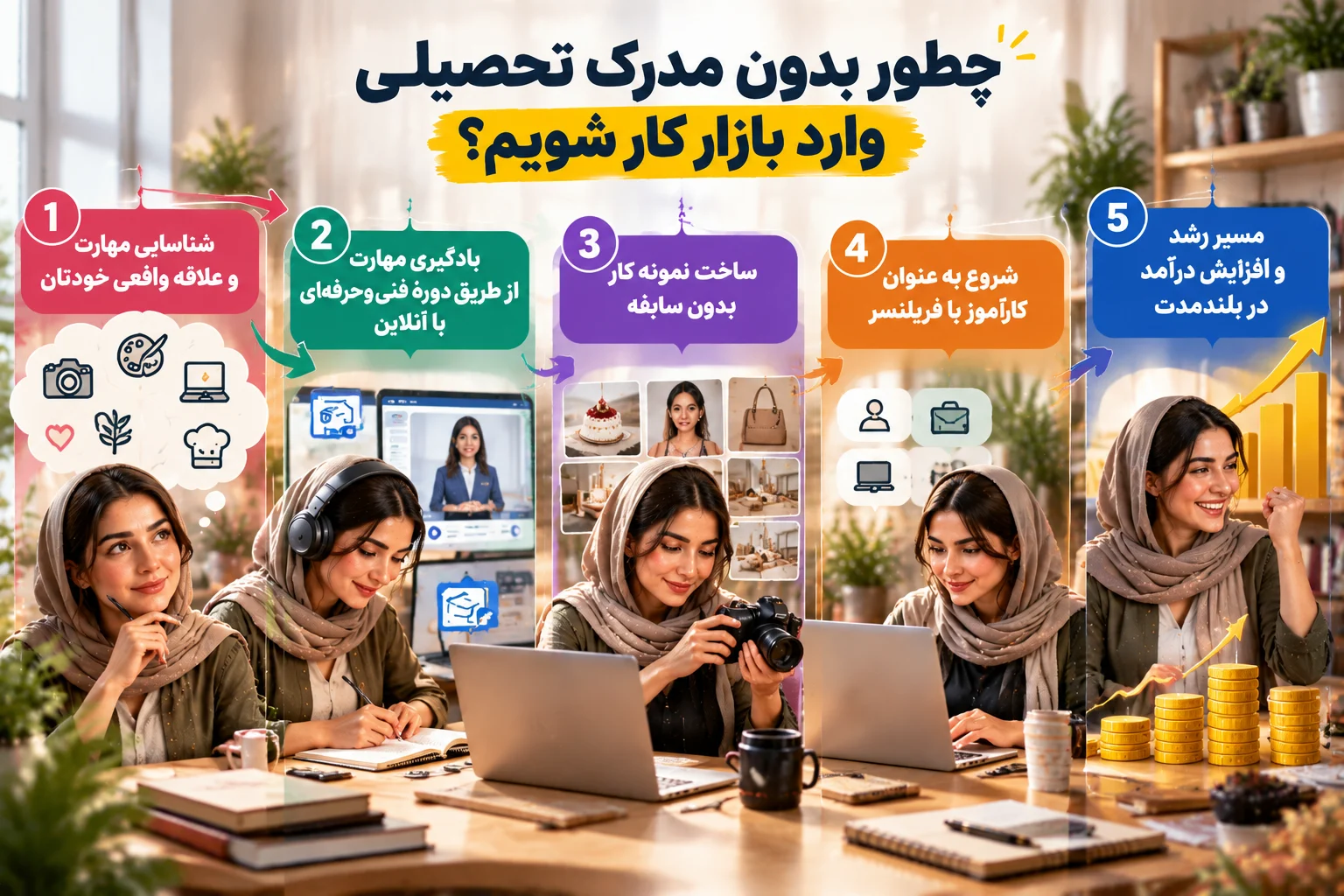 چطور بدون مدرک تحصیلی وارد بازار کار شویم