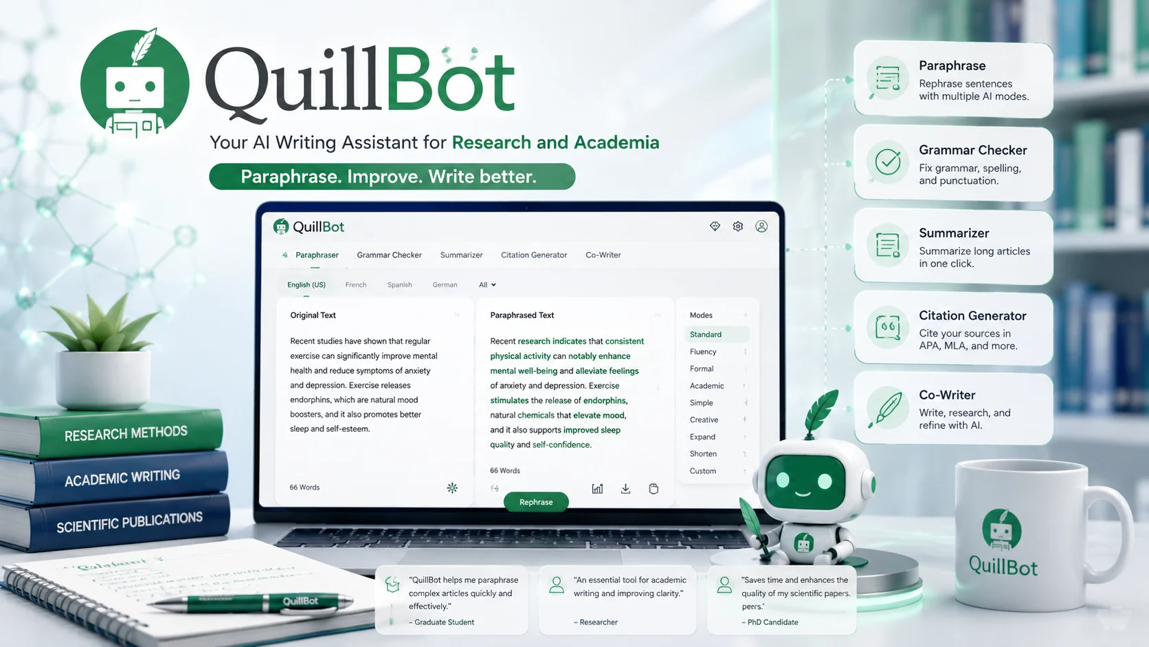 ابزار QuillBot برای مقالات انگلیسی
