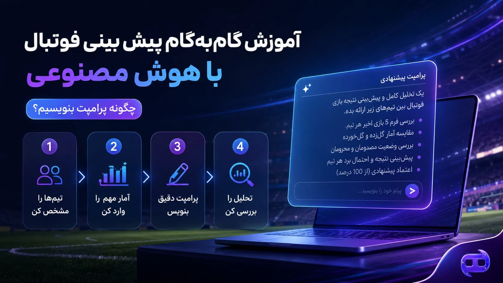 آموزش گام‌به‌گام پیش بینی فوتبال با هوش مصنوعی (چگونه پرامپت بنویسیم؟)