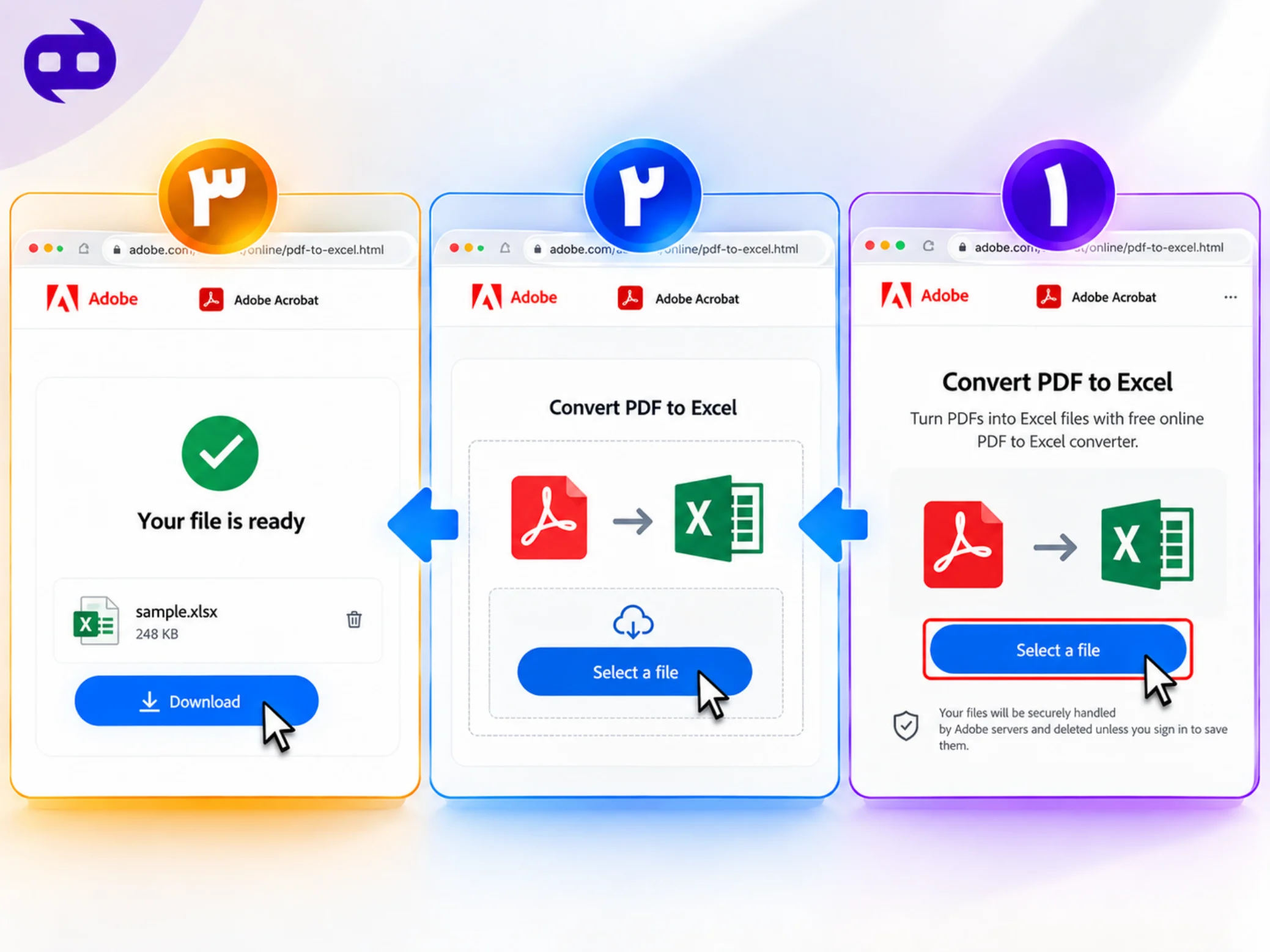 روش چهارم: تبدیل pdf به اکسل با سایت های آنلاین