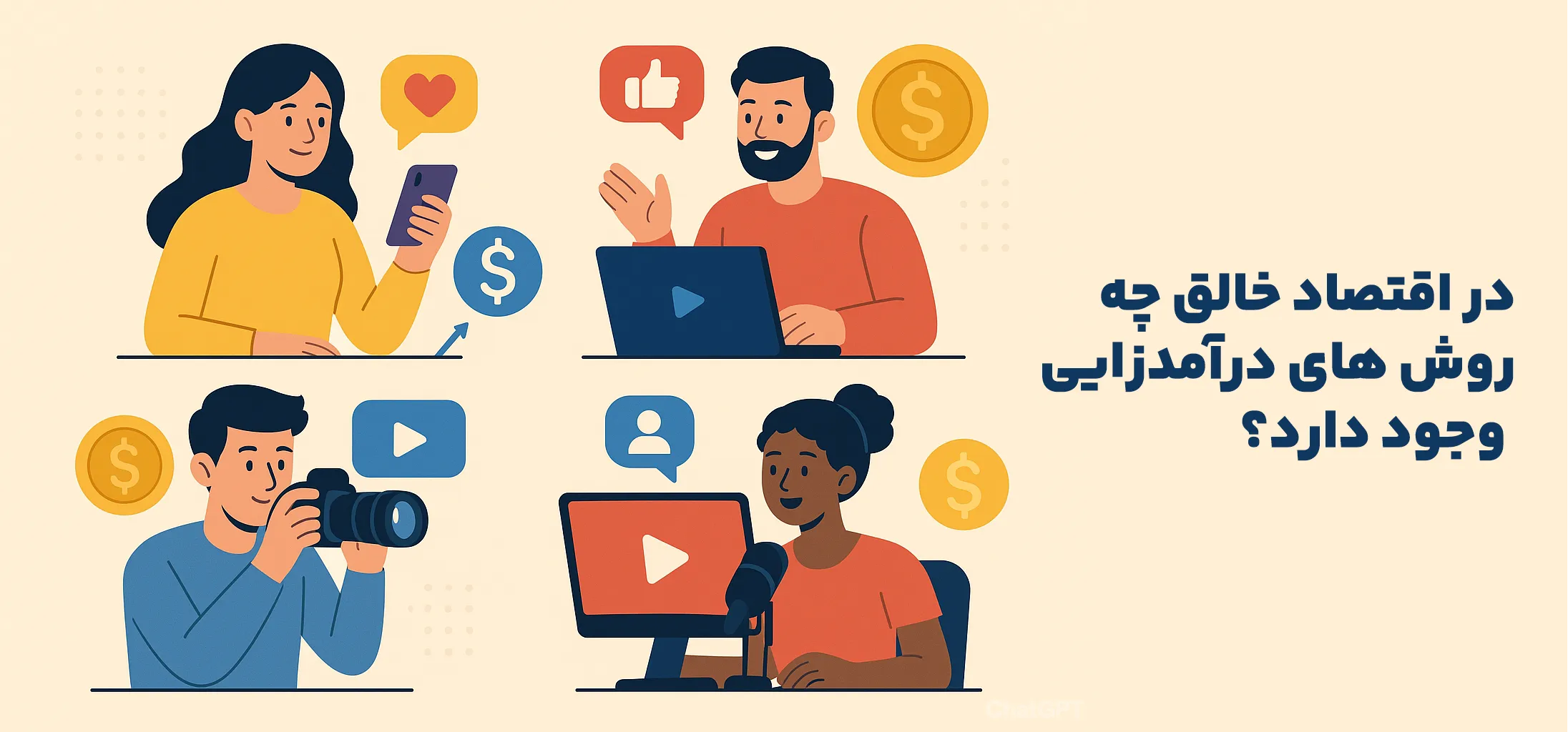 روش های درآمدزایی در اقتصاد خالق