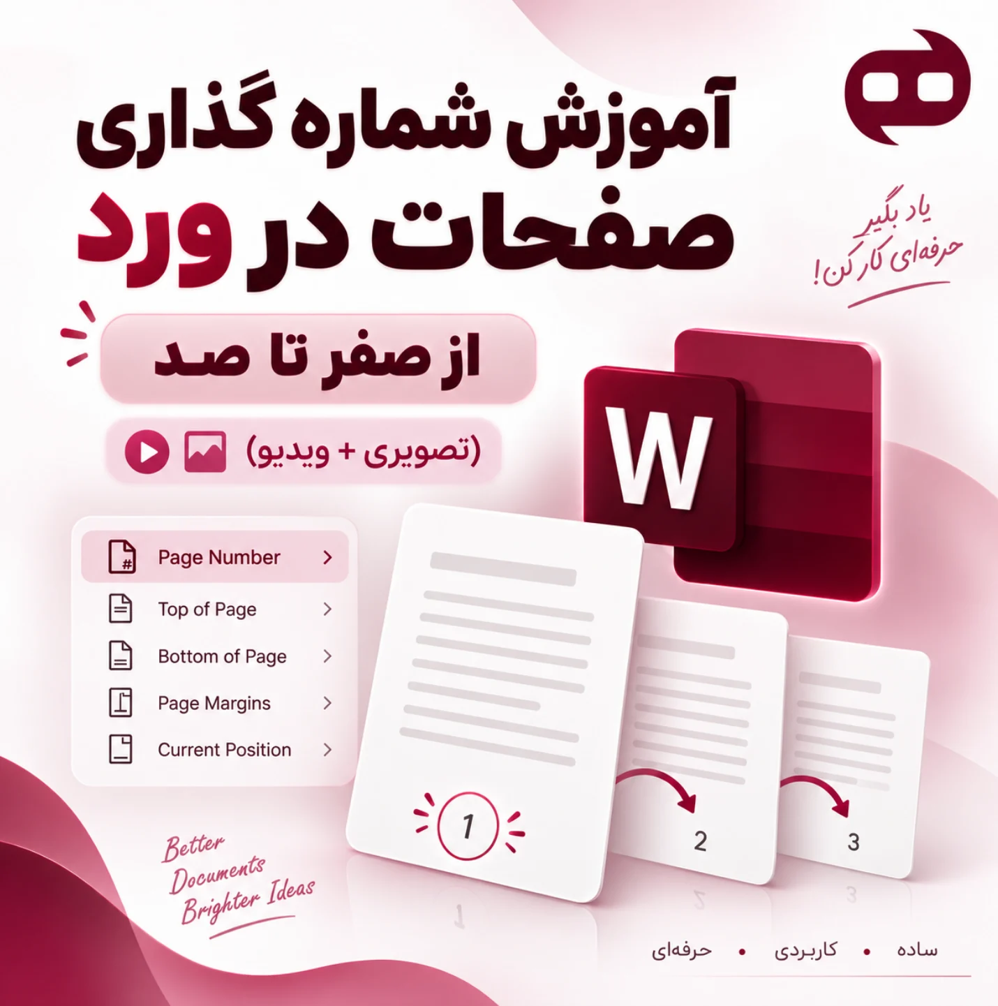 آموزش شماره گذاری صفحات در ورد - رایگان
