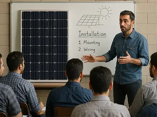 آموزش نصب پنل‌ خورشیدی