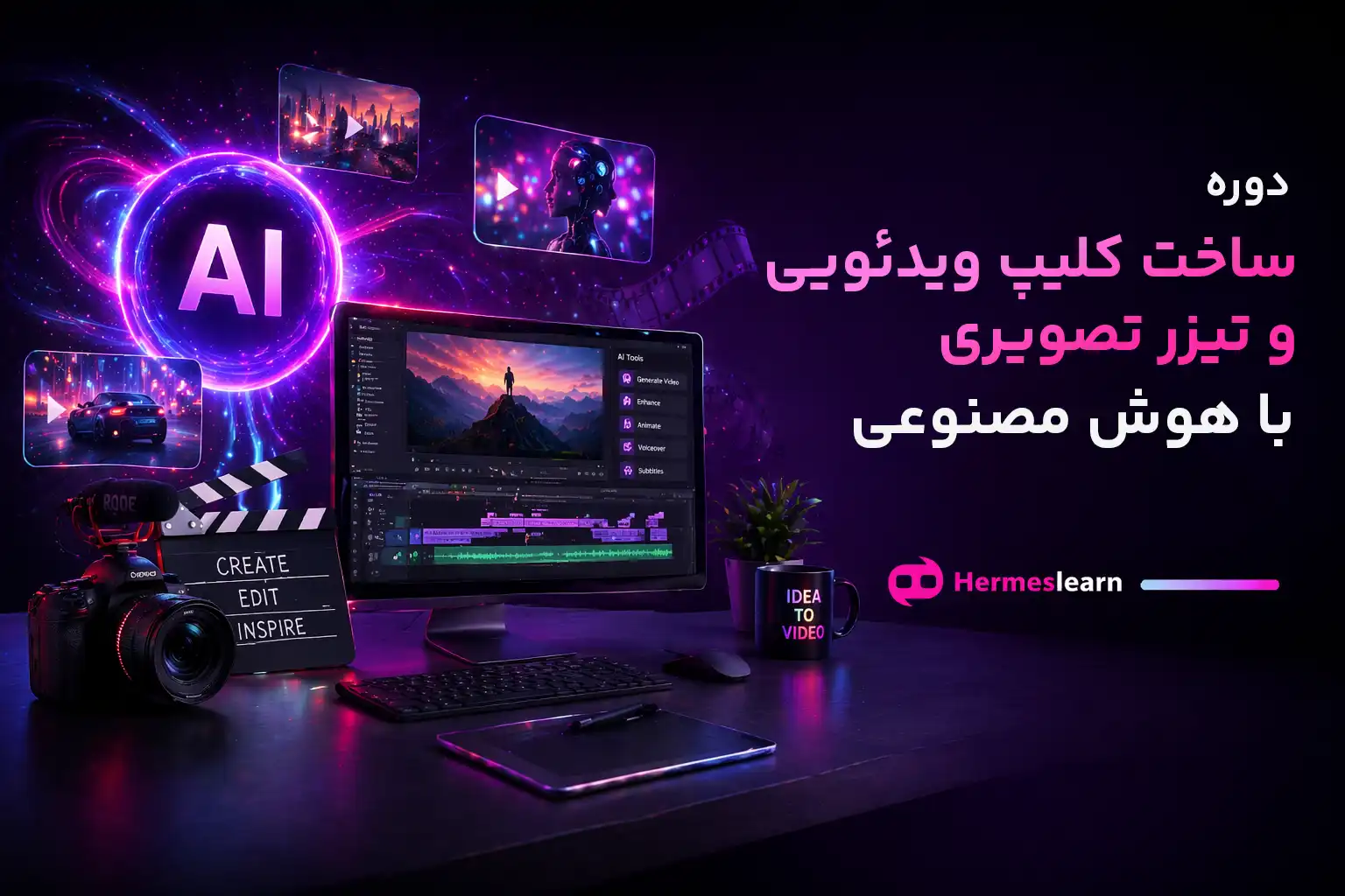 دوره آموزش ساخت کلیپ ویدیویی و تیزر تصویری با هوش مصنوعی