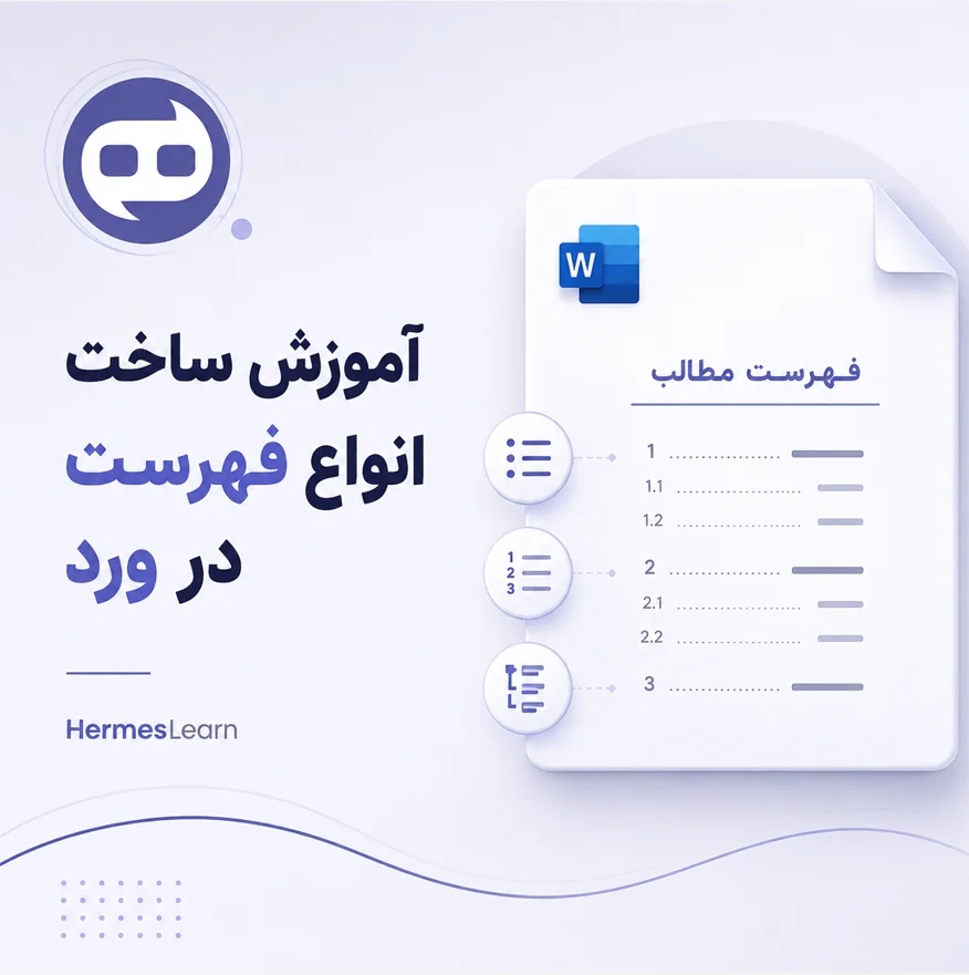 آموزش ساخت انواع فهرست در ورد