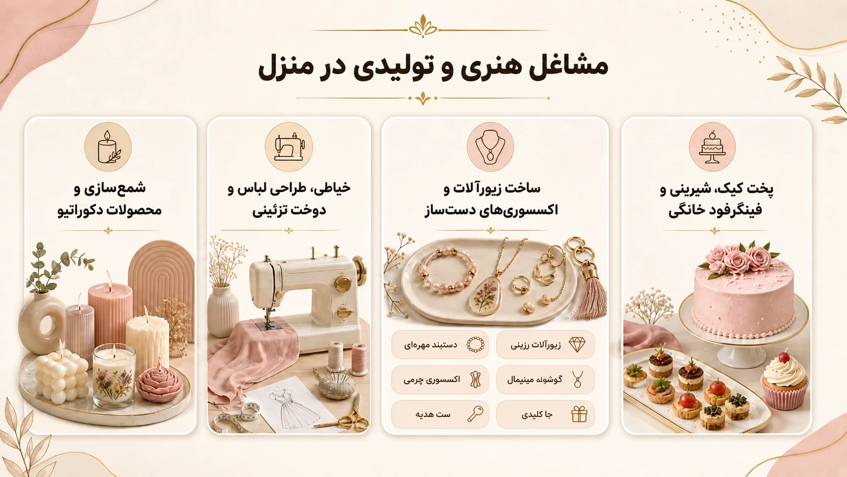 مشاغل هنری و تولیدی در منزل