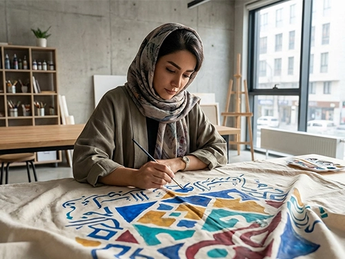 دوره آموزشی نقاشی روی پارچه