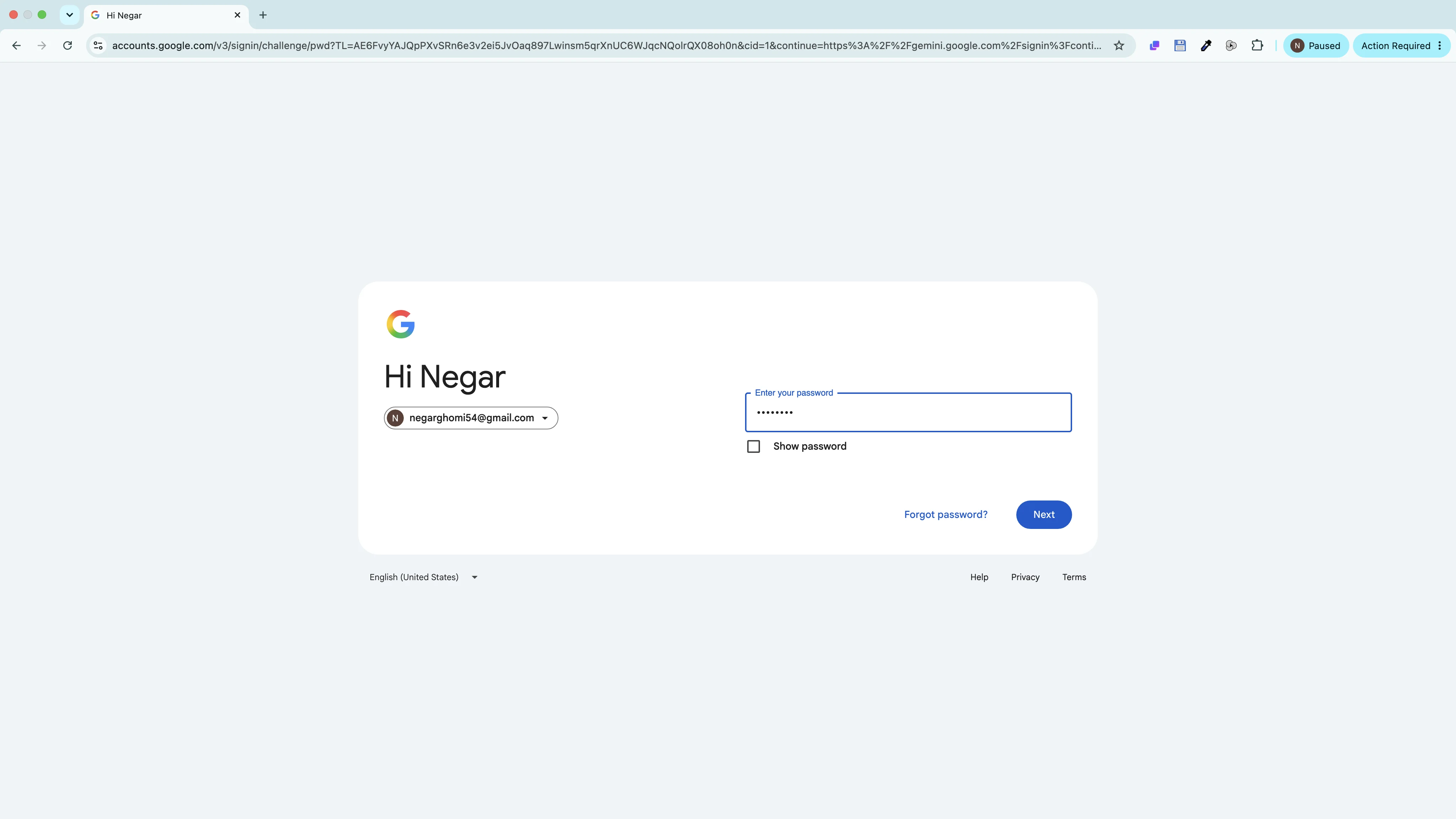 وارد-کردن-رمز-عبور-حساب-گوگل
